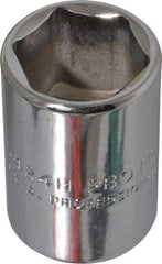 Proto - 3/4", 1/2" Drive, Standard Hand Socket - 6 Points, 1-1/2" OAL, Chrome Finish - Benchmark Tooling