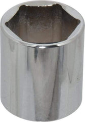 Proto - 1-3/16", 1/2" Drive, Standard Hand Socket - 6 Points, 1-3/4" OAL, Chrome Finish - Benchmark Tooling