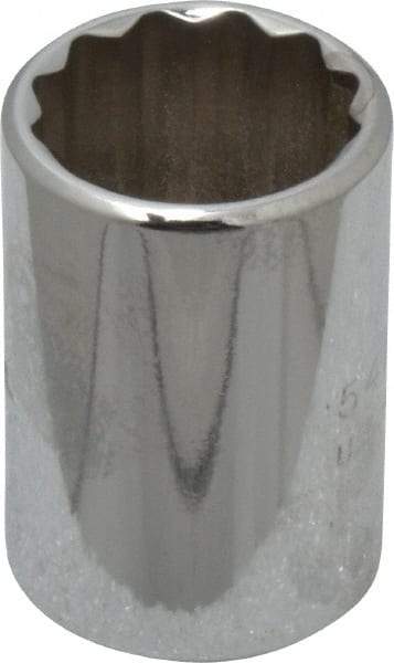 Proto - 3/4", 1/2" Drive, Standard Hand Socket - 12 Points, 1-1/2" OAL, Chrome Finish - Benchmark Tooling