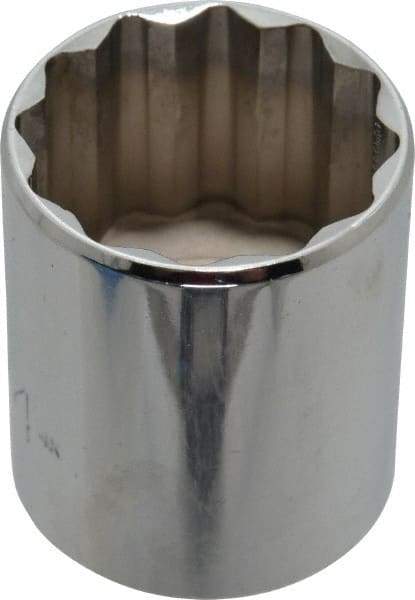 Proto - 1-1/4", 1/2" Drive, Standard Hand Socket - 12 Points, 1-3/4" OAL, Chrome Finish - Benchmark Tooling