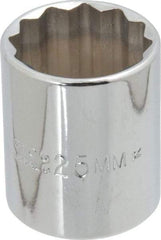 Proto - 1/2" Drive, Standard Hand Socket - 12 Points, 1-17/32" OAL, Chrome Finish - Benchmark Tooling