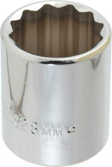 Proto - 1/2" Drive, Standard Hand Socket - 12 Points, 1-25/32" OAL, Chrome Finish - Benchmark Tooling