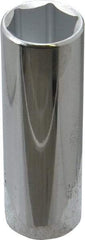 Proto - 13/16", 1/2" Drive, Deep Hand Socket - 6 Points, 3-1/4" OAL, Chrome Finish - Benchmark Tooling