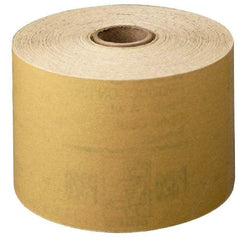 3M - 6" Diam, 400 Grit Aluminum Oxide Adhesive PSA Disc - Extra Fine Grade, Gold, A Weighted Backing, Flexible, Use with Random Orbital Sanders - Benchmark Tooling