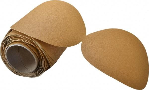 3M - 8" Diam, 80 Grit Aluminum Oxide Adhesive PSA Disc - Medium Grade, Gold, F Weighted Backing, Flexible, Use with Random Orbital Sanders - Benchmark Tooling
