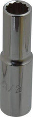 Proto - 1/2", 1/2" Drive, Deep Hand Socket - 12 Points, 3-1/4" OAL, Chrome Finish - Benchmark Tooling