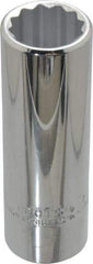 Proto - 3/4", 1/2" Drive, Deep Hand Socket - 12 Points, 3-1/4" OAL, Chrome Finish - Benchmark Tooling