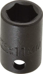 Proto - 3/8" Drive 11mm Standard Impact Socket - 6 Points, 1-1/32" OAL - Benchmark Tooling
