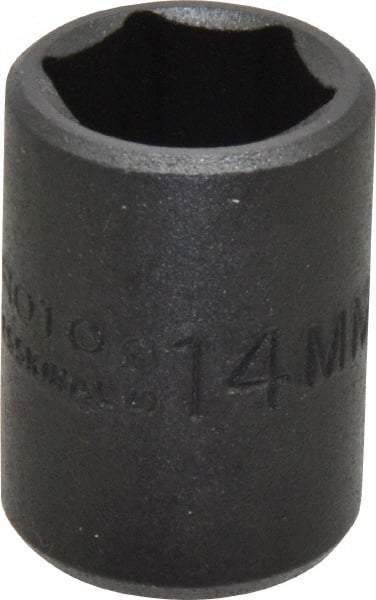 Proto - 3/8" Drive 14mm Standard Impact Socket - 6 Points, 1-3/32" OAL - Benchmark Tooling