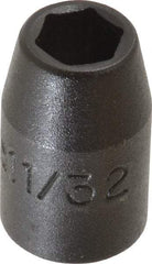 Proto - 3/8" Drive 11/32" Standard Impact Socket - 6 Points, 1-3/32" OAL - Benchmark Tooling