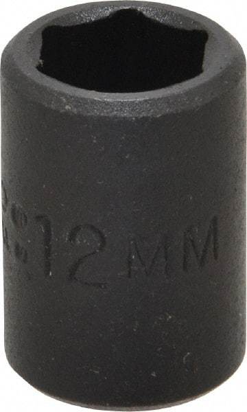 Proto - 3/8" Drive 3/8" Standard Impact Socket - 6 Points, 1-3/32" OAL - Benchmark Tooling