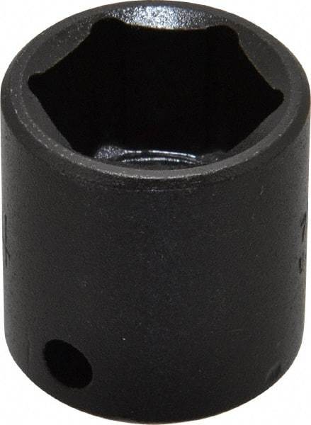 Proto - 3/8" Drive 3/4" Standard Impact Socket - 6 Points, 1-3/32" OAL - Benchmark Tooling