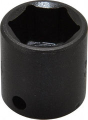 Proto - 3/8" Drive 3/4" Standard Impact Socket - 6 Points, 1-3/32" OAL - Benchmark Tooling