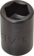 Proto - 1/2" Drive 11/16" Standard Impact Socket - 6 Points, 1-1/2" OAL - Benchmark Tooling