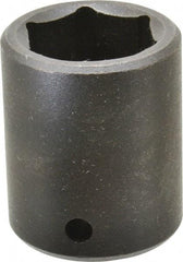 Proto - 1/2" Drive 1" Standard Impact Socket - 6 Points, 1-3/4" OAL - Benchmark Tooling