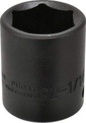 Proto - 1/2" Drive 1-1/16" Standard Impact Socket - 6 Points, 1-3/4" OAL - Benchmark Tooling