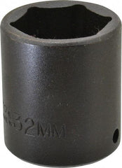 Proto - 1/2" Drive 32mm Standard Impact Socket - 6 Points, 2" OAL - Benchmark Tooling