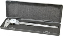 Fowler - 0" to 8" Range, 0.001" Graduation, 0.1" per Revolution, Dial Caliper - White Face, 1.96" Jaw Length - Benchmark Tooling