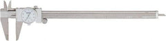 Fowler - 0" to 12" Range, 0.001" Graduation, 0.1" per Revolution, Dial Caliper - White Face, 2.35" Jaw Length - Benchmark Tooling