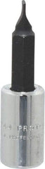 Proto - 1/4" Drive Slotted Screwdriver Socket - 1-53/64" OAL, 3/16" Blade Width, 0.032" Blade Thickness - Benchmark Tooling