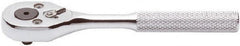 Proto - 1/4" Drive Pear Head Ratchet - Chrome Finish, 5" OAL, 24 Gear Teeth, Standard Knurled Handle, Sealed Head - Benchmark Tooling