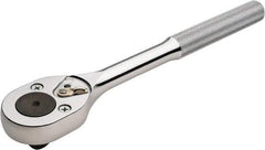 Proto - 1/2" Drive Pear Head Ratchet - Chrome Finish, 10" OAL, 24 Gear Teeth, Standard Knurled Handle, Standard Head - Benchmark Tooling