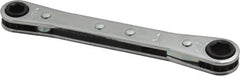 Proto - 1/4" x 5/16" 6 Point Ratcheting Box Wrench - Double End, 4-9/32" OAL, Steel - Benchmark Tooling