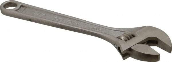 Proto - 1-1/8" Jaw Capacity, 8" Standard Adjustable Wrench - Steel, Chrome Finish - Benchmark Tooling