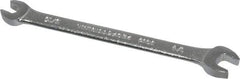 Proto - 3/16" x 1/4" Standard Open End Wrench - 3-7/8" OAL, Double End, Satin Finish, 15° Head Angle - Benchmark Tooling