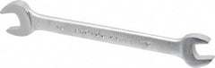 Proto - 7/16" x 1/2" Standard Open End Wrench - 6-3/8" OAL, Double End, Satin Finish, 15° Head Angle - Benchmark Tooling