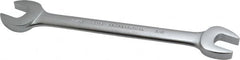 Proto - 5/8" x 11/16" Standard Open End Wrench - 8-1/4" OAL, Double End, Satin Finish, 15° Head Angle - Benchmark Tooling