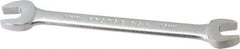 Proto - 10mm x 11mm Standard Open End Wrench - 5-3/4" OAL, Double End, Satin Finish, 15° Head Angle - Benchmark Tooling