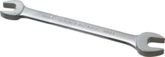 Proto - 12mm x 13mm Standard Open End Wrench - 6-3/8" OAL, Double End, Satin Finish, 15° Head Angle - Benchmark Tooling