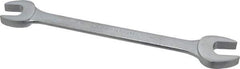 Proto - 16mm x 17mm Standard Open End Wrench - 8-1/8" OAL, Double End, Satin Finish, 15° Head Angle - Benchmark Tooling