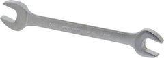 Proto - 20mm x 22mm Standard Open End Wrench - 9-1/2" OAL, Double End, Satin Finish, 15° Head Angle - Benchmark Tooling