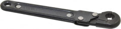 Proto - 3/8", Black Finish, Ratcheting Flare Nut Wrench - 12 Points, 5-7/16" OAL, Steel, Single End Head - Benchmark Tooling