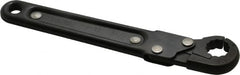Proto - 7/16", Black Finish, Ratcheting Flare Nut Wrench - 12 Points, 5-7/16" OAL, Steel, Single End Head - Benchmark Tooling