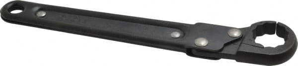 Proto - 3/4", Black Finish, Ratcheting Flare Nut Wrench - 12 Points, 7-1/4" OAL, Steel, Single End Head - Benchmark Tooling