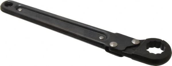 Proto - 13/16", Black Finish, Ratcheting Flare Nut Wrench - 12 Points, 9-3/8" OAL, Steel, Single End Head - Benchmark Tooling