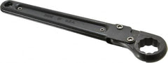 Proto - 15/16", Black Finish, Ratcheting Flare Nut Wrench - 12 Points, 9-3/8" OAL, Steel, Single End Head - Benchmark Tooling