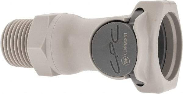 CPC Colder Products - 1/2" Outside Diam, 1/2 NPT, Polypropylene Push-to-Connect Tube Female Connector - 60 Max psi, Gray - Benchmark Tooling