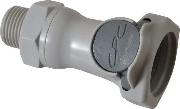 CPC Colder Products - 3/8" Outside Diam, 3/8 NPT, Polypropylene Push-to-Connect Tube Female Connector - 60 Max psi, Gray - Benchmark Tooling
