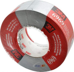 3M - 2" x 55m Silver Duct Tape - 10.7 mil, Rubber Adhesive, Polyethylene Film Backing, 32 Lb/ln Tensile Strength, 200°F Max, Series 6969 - Benchmark Tooling