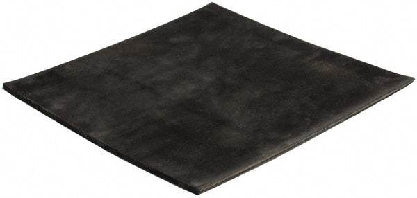 Made in USA - 12" Long, 12" Wide, 1/4" Thick, Neoprene Rubber Foam Sheet - 45 to 55 Durometer, Black, -20 to 180°F, 1,000 psi Tensile Strength, Adhesive Backing, Stock Length - Benchmark Tooling