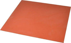 Made in USA - 12" Long, 12" Wide, 0.031" Thick, Silicone Rubber Foam Sheet - 45 to 55 Durometer, Orange-Red, -60 to 600°F, 650 psi Tensile Strength, Plain Backing, Stock Length - Benchmark Tooling