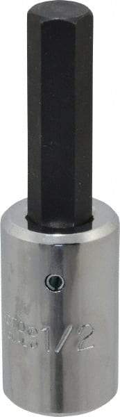 Proto - 1/2" Drive, 1/2" Hex Bit Socket - 3-5/8" OAL, 1-7/8" Bit Length - Benchmark Tooling
