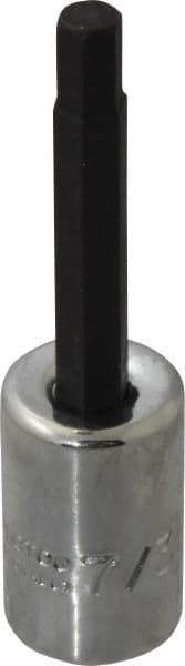Proto - 3/8" Drive, 7/32" Hex Bit Socket - 2-23/32" OAL, 1-5/8" Bit Length - Benchmark Tooling