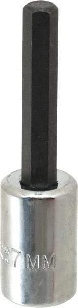 Proto - 3/8" Drive, 7mm Hex Bit Socket - 2-5/8" OAL, 1-5/8" Bit Length - Benchmark Tooling