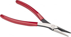 Proto - 7-25/32" OAL, 1-9/16" Jaw Length x 17/32" Jaw Width, Long Nose Needle Nose Pliers - Serrated Jaw, Plastisol Handles - Benchmark Tooling