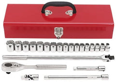 Proto - 22 Piece 1/2" Drive Socket Set - 12 Points, 10mm to 26mm Range, Metric Measurement Standard - Benchmark Tooling